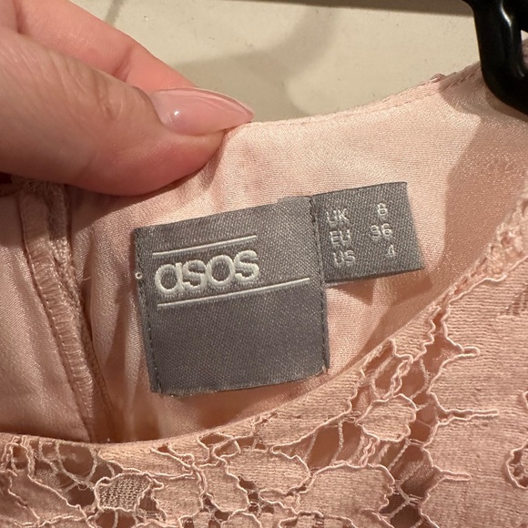 ASOS dress. Lace. Mid section shows. Light pink. - Picture 6 of 7